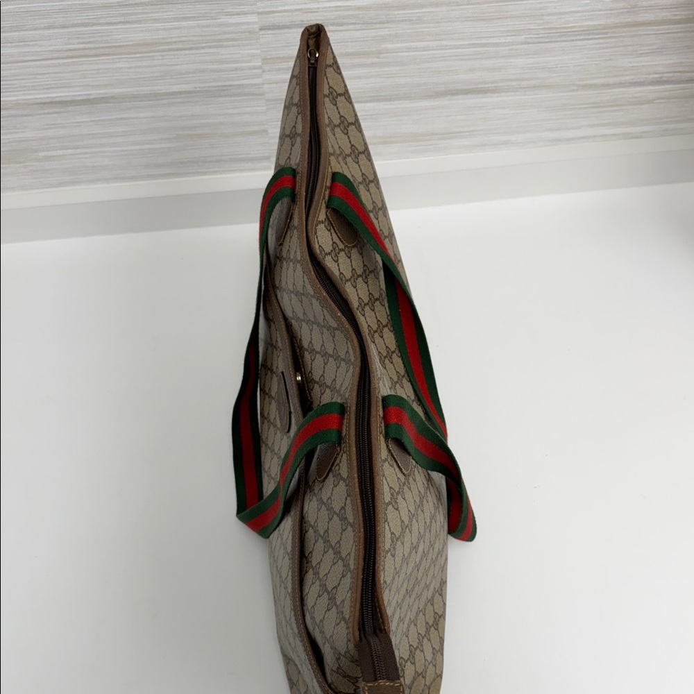 Gucci Brown and Beige Monogram Tote - Picture 9 of 16